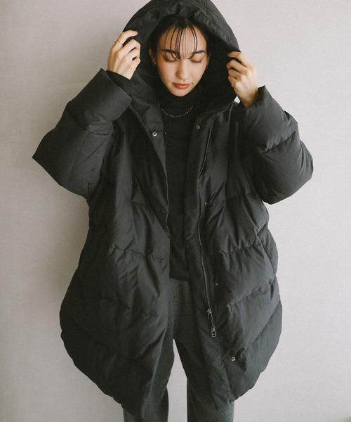 セール】ドルマンサイドジップダウンジャケット（ダウンジャケット