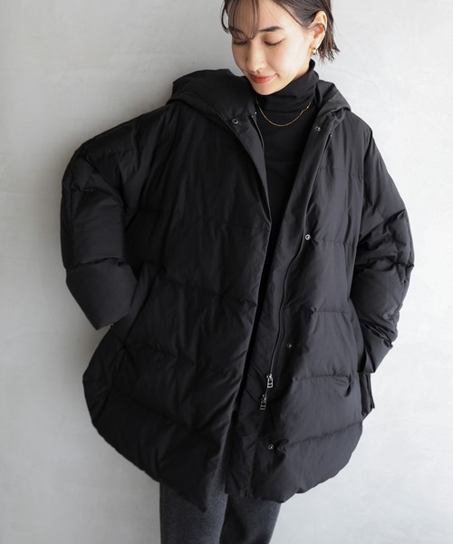 セール】ドルマンサイドジップダウンジャケット（ダウンジャケット