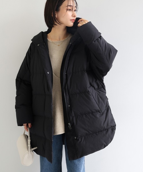 セール】ドルマンサイドジップダウンジャケット（ダウンジャケット