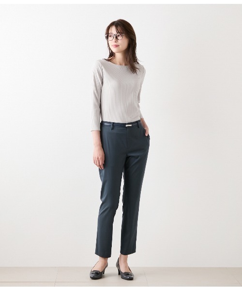 NEWYORKER(ニューヨーカー)の「TRストレッチツイル テーパードパンツ(その他パンツ・レディース・ダークグレー/グリーン系その他3/キャメル・9号/11号)」の19枚目の写真