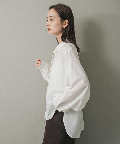 SENSE OF PLACE by URBAN RESEARCH（センスオブプレイスバイアーバンリサーチ）の「ボウタイブラウス（シャツ/ブラウス・レディース・ベージュ/ブラック系その他/オフホワイト・ONE）」の7枚目の写真