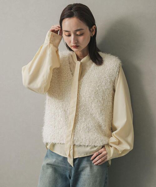 SENSE OF PLACE by URBAN RESEARCH（センスオブプレイスバイアーバンリサーチ）の「ボウタイブラウス（シャツ/ブラウス・レディース・ベージュ/ブラック系その他/オフホワイト・ONE）」の11枚目の写真