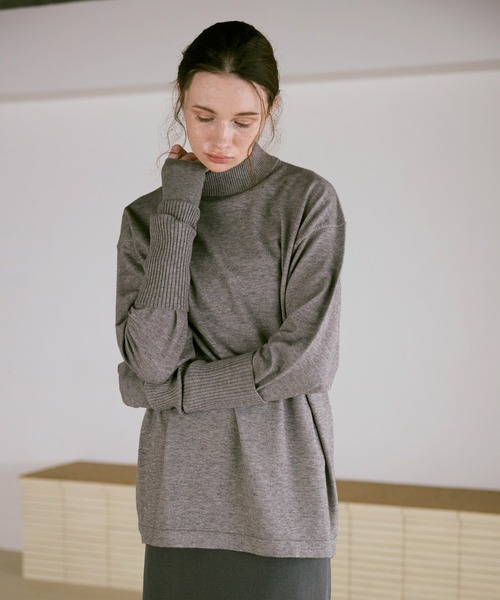 K2732 アームウォーマー付きシルキーニットプルオーバー（ニット