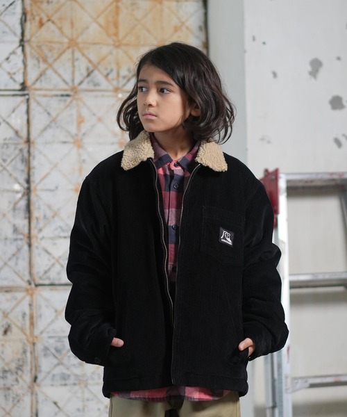 Quiksilver(クイックシルバー)の「QUIKSILVER/クイックシルバー アウター キッズ ボア ジャケット DNA SHERPA HARRINGTON YOUTH EQBJK03346(その他アウター・キッズ・オレンジ系/ブラック系・160cm/150cm/140cm)」の2枚目の写真