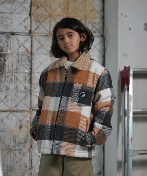 Quiksilver(クイックシルバー)の「QUIKSILVER/クイックシルバー アウター キッズ ボア ジャケット DNA SHERPA HARRINGTON YOUTH EQBJK03346(その他アウター・キッズ・オレンジ系/ブラック系・160cm/150cm/140cm)」の9枚目の写真