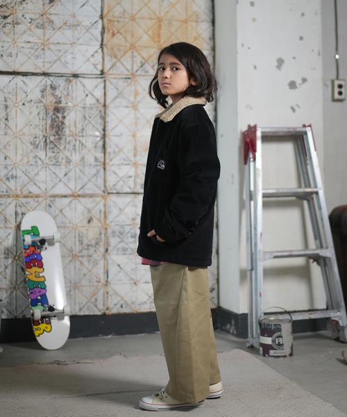 Quiksilver(クイックシルバー)の「QUIKSILVER/クイックシルバー アウター キッズ ボア ジャケット DNA SHERPA HARRINGTON YOUTH EQBJK03346(その他アウター・キッズ・オレンジ系/ブラック系・160cm/150cm/140cm)」の3枚目の写真