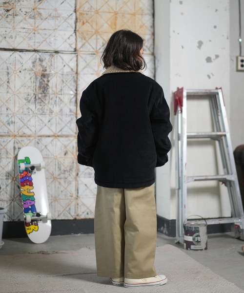 Quiksilver(クイックシルバー)の「QUIKSILVER/クイックシルバー アウター キッズ ボア ジャケット DNA SHERPA HARRINGTON YOUTH EQBJK03346(その他アウター・キッズ・オレンジ系/ブラック系・160cm/150cm/140cm)」の4枚目の写真