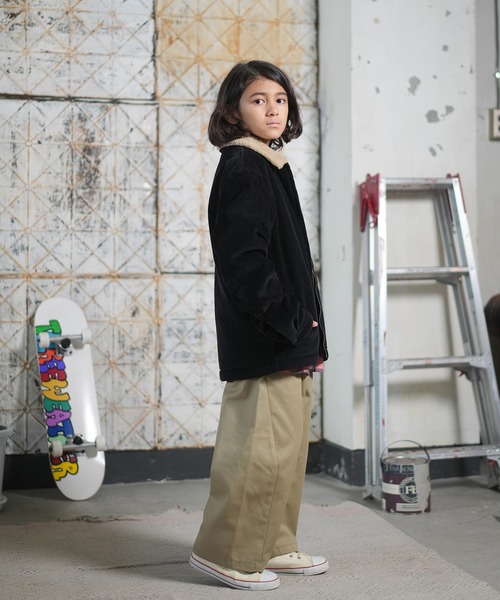Quiksilver(クイックシルバー)の「QUIKSILVER/クイックシルバー アウター キッズ ボア ジャケット DNA SHERPA HARRINGTON YOUTH EQBJK03346(その他アウター・キッズ・オレンジ系/ブラック系・160cm/150cm/140cm)」の5枚目の写真