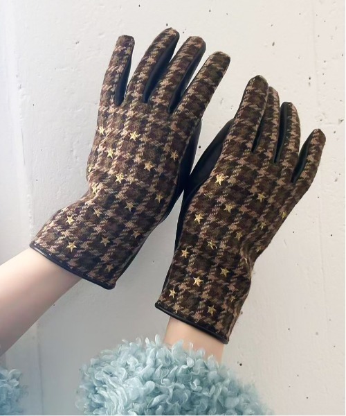 Casselini（キャセリーニ）の「Casselini(キャセリーニ)モチーフ刺繍手袋（手袋・レディース・ブラック/ベージュ/ブラウン/グレー・FREE）」の3枚目の写真