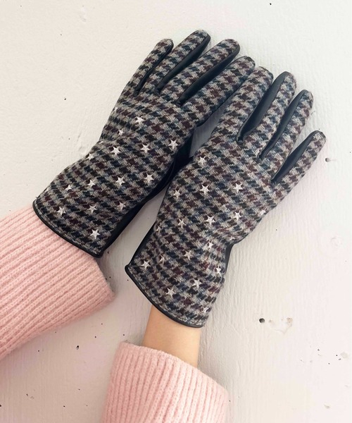 Casselini（キャセリーニ）の「Casselini(キャセリーニ)モチーフ刺繍手袋（手袋・レディース・ブラック/ベージュ/ブラウン/グレー・FREE）」の12枚目の写真