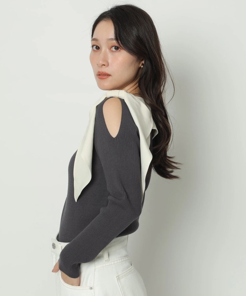 Apuweiser-riche（アプワイザーリッシェ）の「リボンカラーオフショル