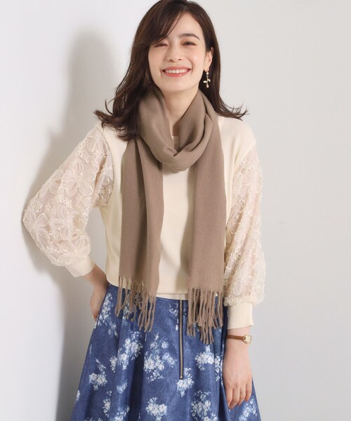 ITS'DEMO（イッツデモ）の「【8色／洗濯可】クリーミータッチ40幅無地ストール（ストール/ショール・レディース・ベージュ/ピンク/ピンク系/アイボリー/ブラック/ブラウン系/ブルーグリーン/グレー・00）」の12枚目の写真