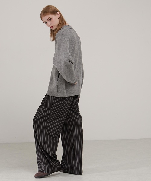 EMMA CLOTHES(エマクローズ)の「ミラノリブ コンフォートニットシャツカーディガン(カーディガン/ボレロ・メンズ・ダークブラウン/ブラック/ベージュ/ライトグレー/ダークネイビー・L/S/M)」の12枚目の写真