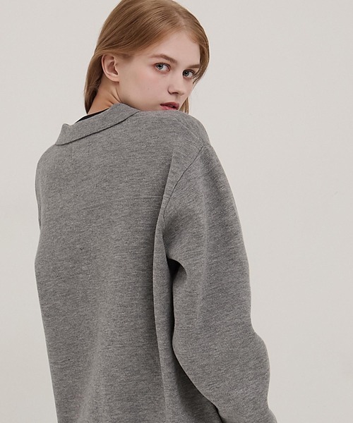 EMMA CLOTHES(エマクローズ)の「ミラノリブ コンフォートニットシャツカーディガン(カーディガン/ボレロ・メンズ・ダークブラウン/ブラック/ベージュ/ライトグレー/ダークネイビー・L/S/M)」の18枚目の写真