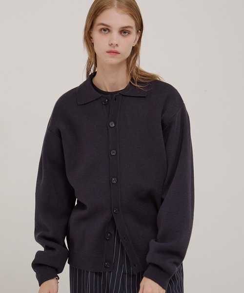 セール】ミラノリブ コンフォートニットシャツカーディガン