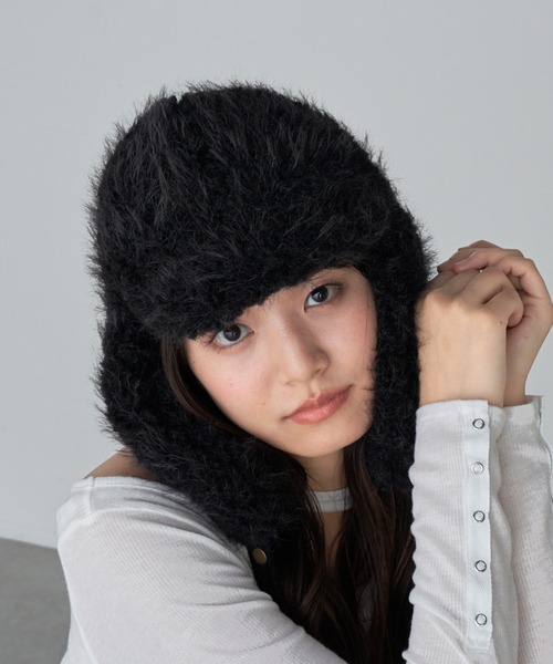 RAY CASSIN(レイカズン)の「フライトボアキャップ(キャップ・レディース・グレー/ブラック/ホワイト・FREE)」の3枚目の写真