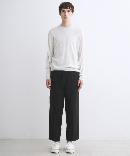 three dots(スリードッツ)の「コットンカシミヤ クルーネック(ニット/セーター・メンズ・ライトグレー/ブルー系その他/ヘザーグレー・MEDIUM/SMALL)」の12枚目の写真