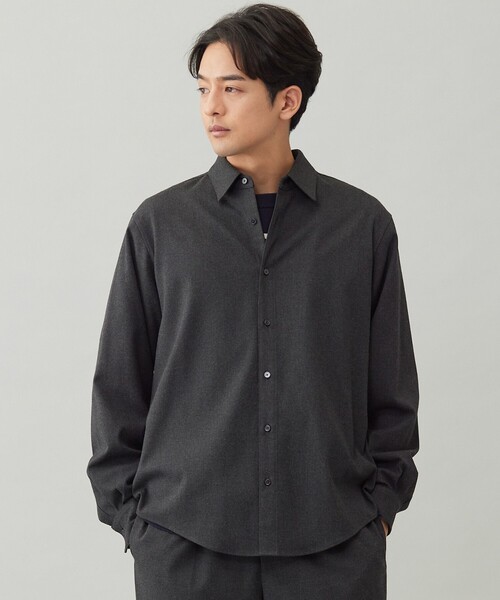 UNFILO(アンフィーロ)の「FLANNEL TOUCH シャツ(シャツ/ブラウス・メンズ・グレー系/ブラック系/ネイビー系1・MEDIUM/SMALL/X-LARGE/LARGE)」の2枚目の写真