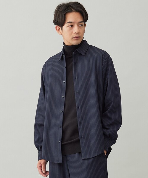 UNFILO(アンフィーロ)の「FLANNEL TOUCH シャツ(シャツ/ブラウス・メンズ・グレー系/ブラック系/ネイビー系1・MEDIUM/SMALL/X-LARGE/LARGE)」の3枚目の写真