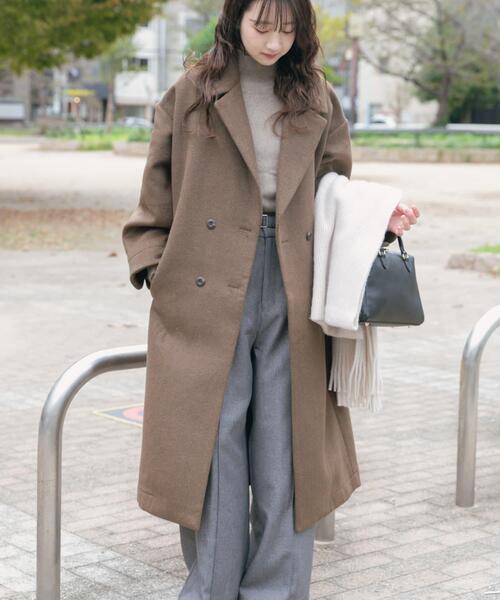 セール】ウールブレンドビッグコート（チェスターコート）｜ITEMS