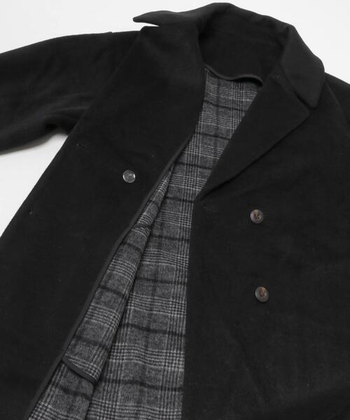 ITEMS URBANRESEARCH（アイテムズ アーバンリサーチ）の「ウールブレンドビッグコート（その他アウター・レディース・ブラック/ブラウン/チェック・FREE）」の12枚目の写真