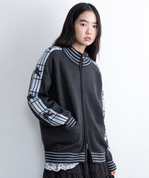 A'GEM/9 × .kom 『ISTKUNST/イストクンスト』STAR TRACK KNIT ZIP UP/スタートラック ニット ジップアップ
