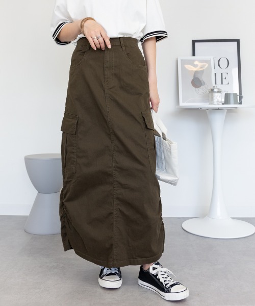 RCD(アールシーディー)の「ツイルカーゴスカート(スカート・レディース・カーキ/ブラック/チャコールグレー・L/M/LL)」の12枚目の写真