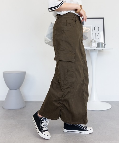 RCD(アールシーディー)の「ツイルカーゴスカート(スカート・レディース・カーキ/ブラック/チャコールグレー・L/M/LL)」の13枚目の写真