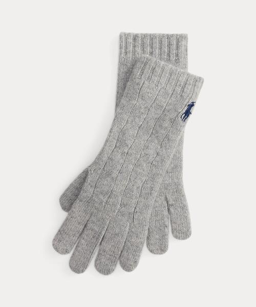 POLO RALPH LAUREN ケーブルニットグローブ 手袋 ケーブルニット ウールカシミヤ グローブ（手袋）｜POLO RALPH LAUREN