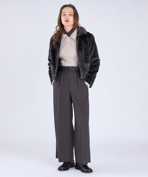 To b. by agnes b.(トゥービーバイアニエスベー)の「アニマルフリーファー ブルゾン(ブルゾン・レディース・グレー系その他・36/38/40)」の6枚目の写真