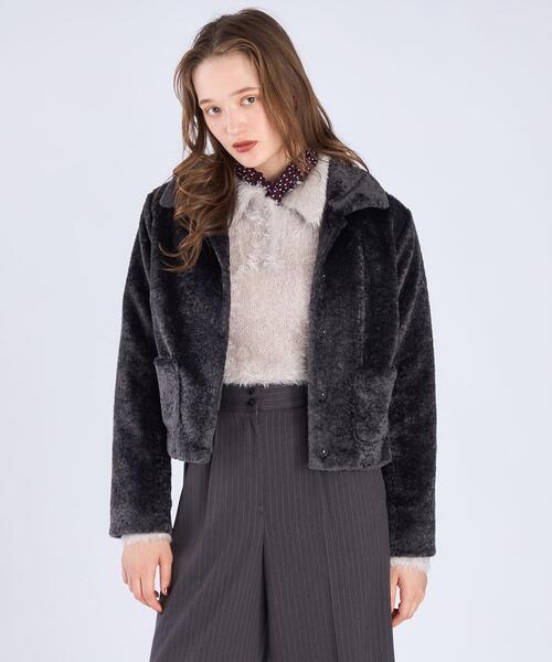 To b. by agnes b.(トゥービーバイアニエスベー)の「アニマルフリーファー ブルゾン(ブルゾン・レディース・グレー系その他・36/38/40)」の1枚目の写真