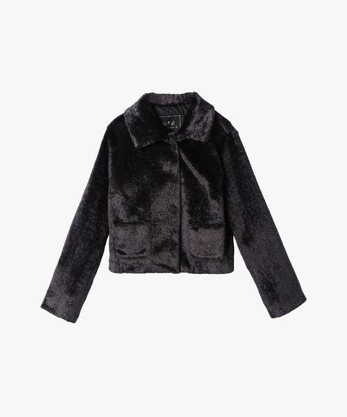 To b. by agnes b.(トゥービーバイアニエスベー)の「アニマルフリーファー ブルゾン(ブルゾン・レディース・グレー系その他・36/38/40)」の2枚目の写真