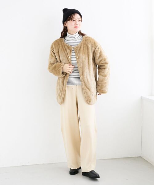 le.coeur blanc(ルクールブラン)の「《WEB・一部店舗限定》AL リバーシブルキルティングブルゾン(ブルゾン・レディース・ブラウン/ベージュ/ブラック・38)」の18枚目の写真