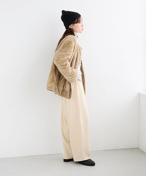 le.coeur blanc(ルクールブラン)の「《WEB・一部店舗限定》AL リバーシブルキルティングブルゾン(ブルゾン・レディース・ブラウン/ベージュ/ブラック・38)」の17枚目の写真