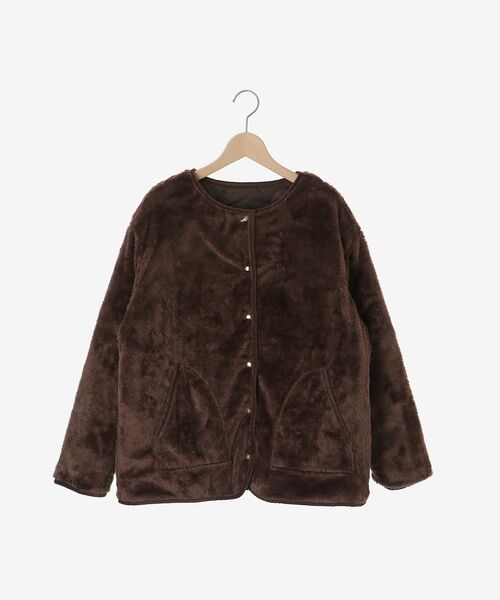 le.coeur blanc(ルクールブラン)の「《WEB・一部店舗限定》AL リバーシブルキルティングブルゾン(ブルゾン・レディース・ブラウン/ベージュ/ブラック・38)」の4枚目の写真