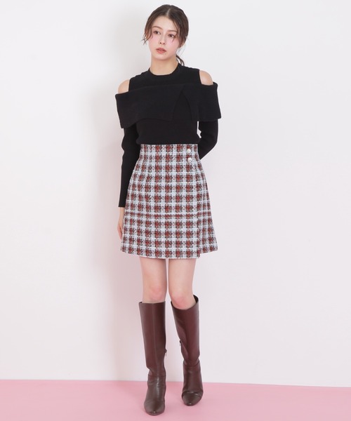 JILL by JILL STUART(ジルバイジルスチュアート)の「◇ミニフェザーケープニット(ニット/セーター・レディース・ブラック/ピンク/ホワイト・FREE)」の21枚目の写真