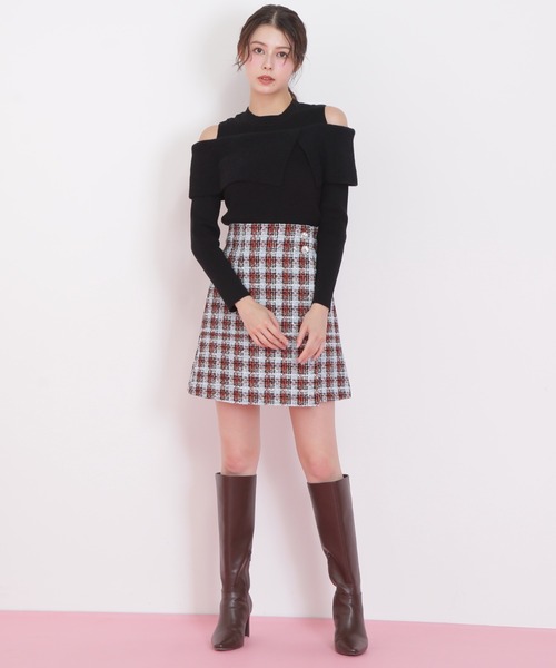 JILL by JILL STUART(ジルバイジルスチュアート)の「◇ミニフェザーケープニット(ニット/セーター・レディース・ブラック/ピンク/ホワイト・FREE)」の20枚目の写真