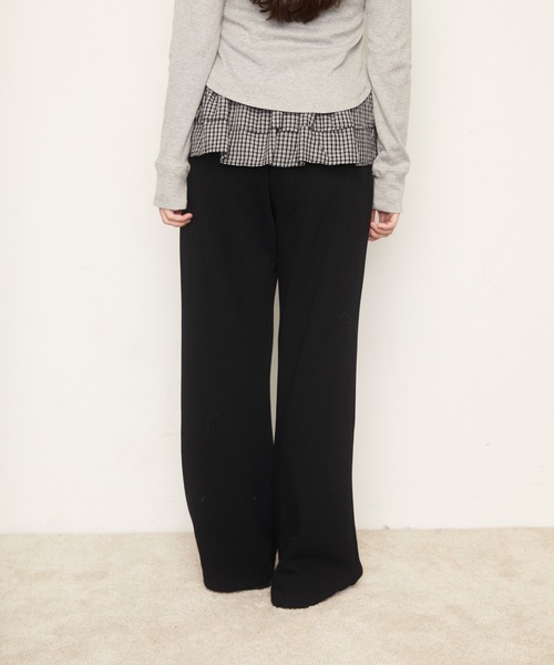 Nadana（ナダナ）の「チェック柄フリルレイヤードPT（スウェットパンツ・レディース・グレー/ブラック・SMALL/MEDIUM）」の11枚目の写真