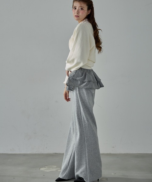 Nadana（ナダナ）の「チェック柄フリルレイヤードPT（スウェットパンツ・レディース・グレー/ブラック・SMALL/MEDIUM）」の19枚目の写真