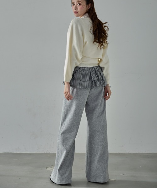 Nadana（ナダナ）の「チェック柄フリルレイヤードPT（スウェットパンツ・レディース・グレー/ブラック・SMALL/MEDIUM）」の22枚目の写真