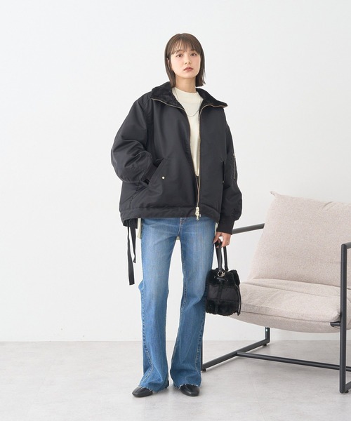 earth music&ecology(アースミュージックアンドエコロジー)の「【2025AW】リバーシブルMA-1(MA-1・レディース・ブラック/ライトベージュ・FREE)」の20枚目の写真