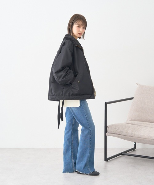 earth music&ecology(アースミュージックアンドエコロジー)の「【2025AW】リバーシブルMA-1(MA-1・レディース・ブラック/ライトベージュ・FREE)」の21枚目の写真