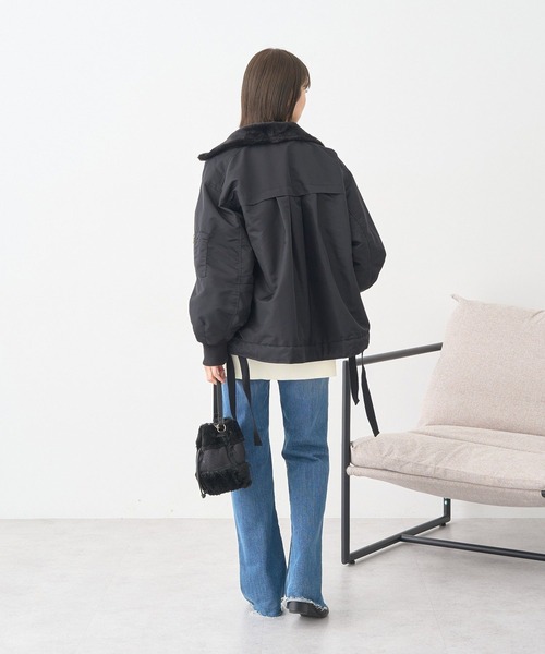 earth music&ecology(アースミュージックアンドエコロジー)の「【2025AW】リバーシブルMA-1(MA-1・レディース・ブラック/ライトベージュ・FREE)」の22枚目の写真