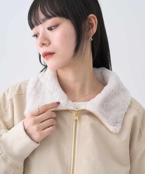 earth music&ecology(アースミュージックアンドエコロジー)の「【2025AW】リバーシブルMA-1(MA-1・レディース・ブラック/ライトベージュ・FREE)」の14枚目の写真