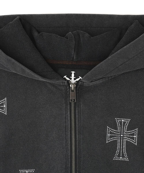 UNKNOWN LONDON（アンノウン・ロンドン）の「UNKNOWNLONDON/アンノウンロンドン/Outline Rhinestone Hoodie（パーカー・メンズ・レッド/ブラック/ベージュ・M/L/XL）」の22枚目の写真