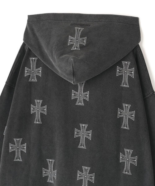 UNKNOWN LONDON（アンノウン・ロンドン）の「UNKNOWNLONDON/アンノウンロンドン/Outline Rhinestone Hoodie（パーカー・メンズ・レッド/ブラック/ベージュ・M/L/XL）」の19枚目の写真