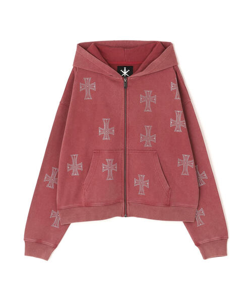 UNKNOWN LONDON（アンノウン・ロンドン）の「UNKNOWNLONDON/アンノウンロンドン/Outline Rhinestone Hoodie（パーカー・メンズ・レッド/ブラック/ベージュ・M/L/XL）」の12枚目の写真