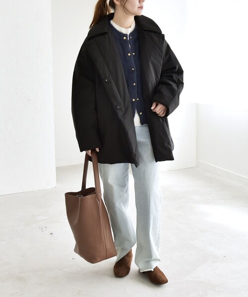 タイムセール‼️美品　インゲボルグ 中綿ジャンパー セール】【リバーシブル】ボア×ナイロン中綿スタンドカラージャケット