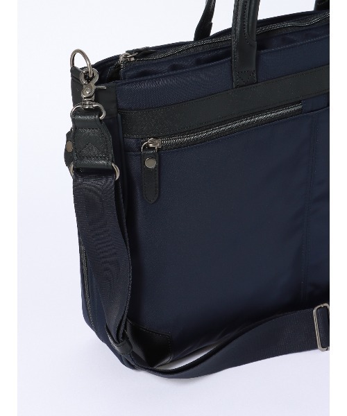 SUIT SQUARE(スーツスクエア)の「2WAYブリーフケース ナイロン×レザー(ビジネスバッグ・メンズ・ブラック/ネイビー・F)」の11枚目の写真