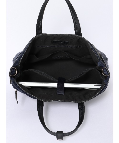 SUIT SQUARE(スーツスクエア)の「2WAYブリーフケース ナイロン×レザー(ビジネスバッグ・メンズ・ブラック/ネイビー・F)」の12枚目の写真